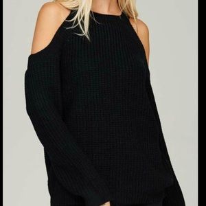 COLD SHOULDER SWEATER
